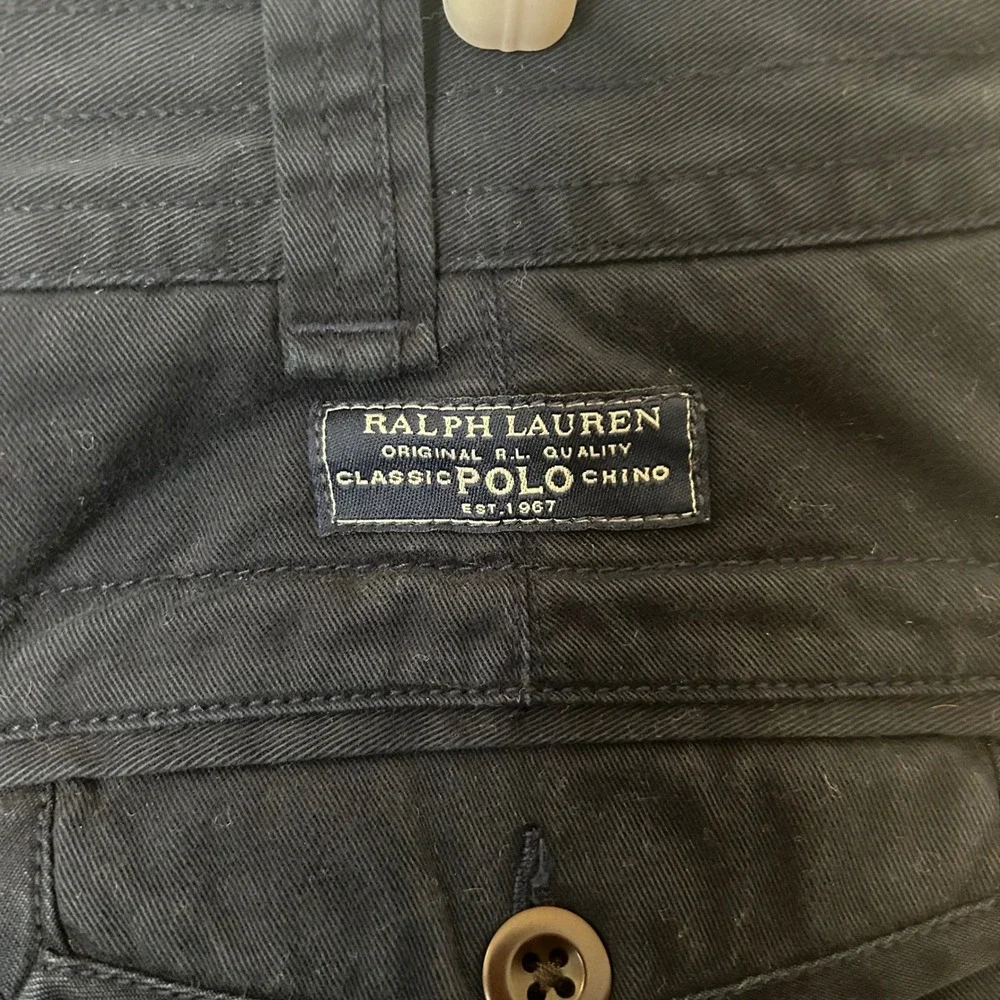 Vintage Y2k Ralph Lauren Polo Chinos 36 Navy Gellar Fatigue Cargo Shorts Utility